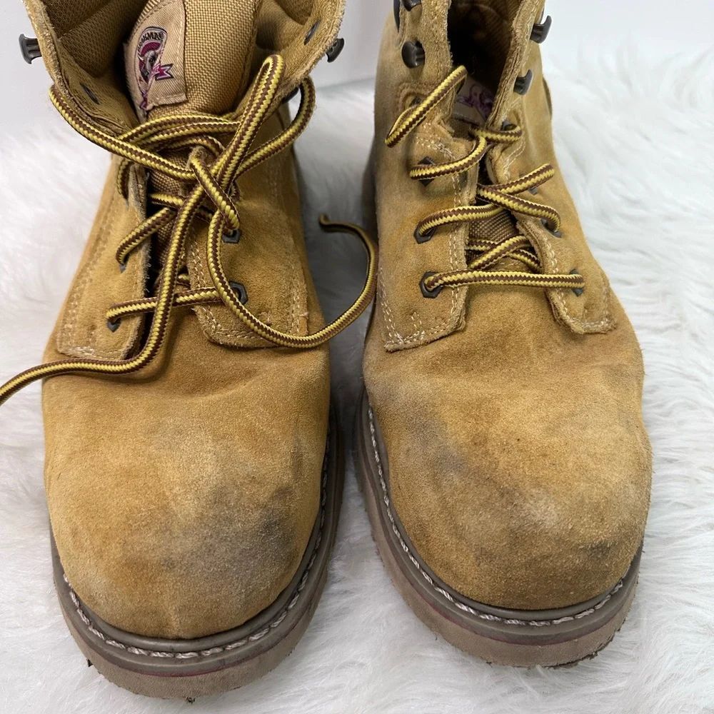 Brahma Men's Lace‎ Up Suede Safety Toe Ankle Work Boots